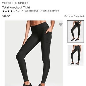 Victoria sport knockout leggings size xs